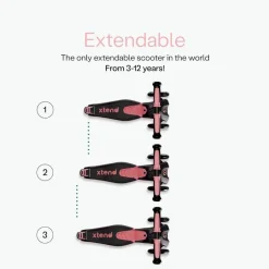 SMARTRIKE Xtend Scooter+Ride On Salmon Pink