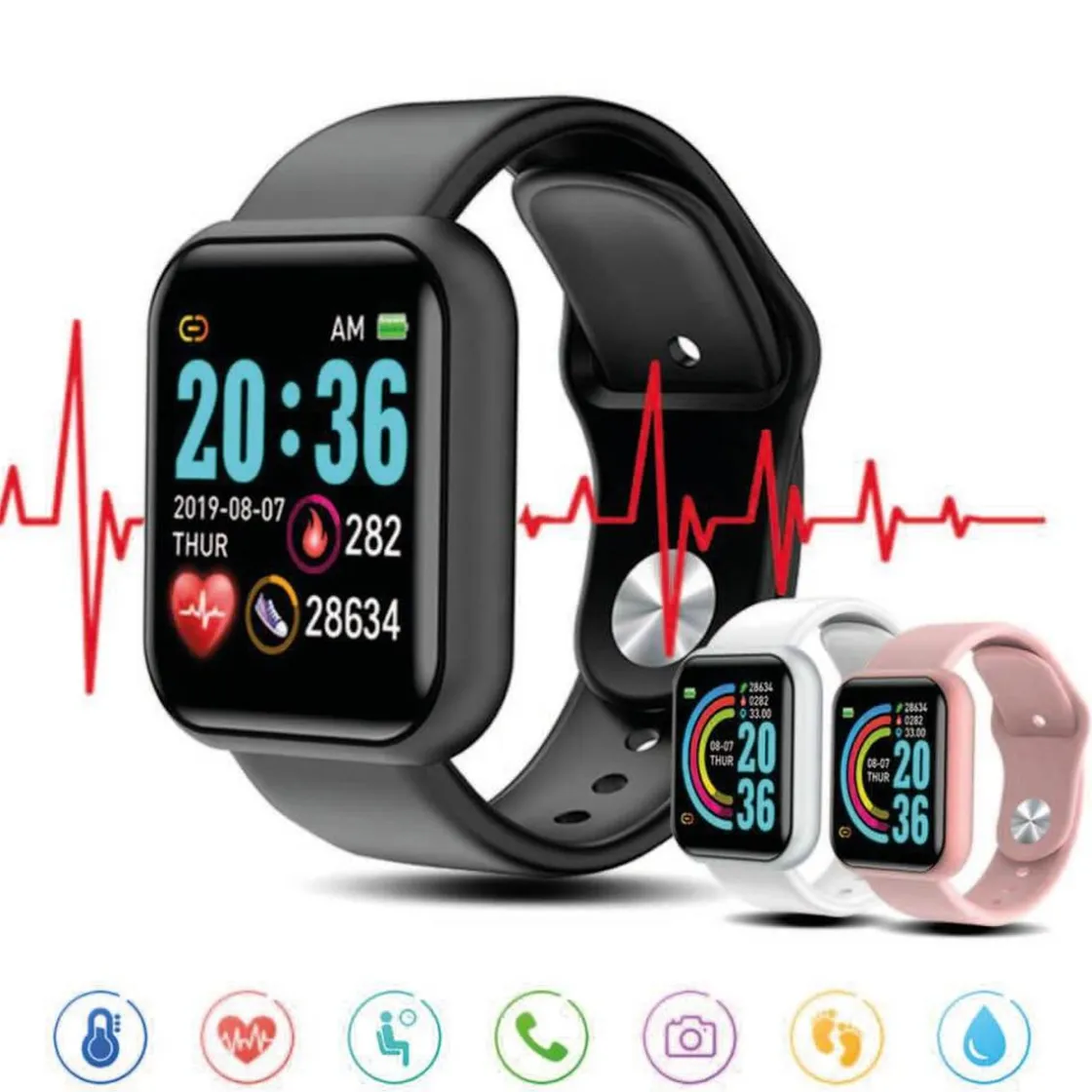 KLACK EUROPE Smartwatch Reloj inteligente L8 Negro