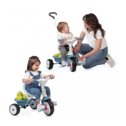 SMOBY - Triciclo de metal Be Move en azul ㅤ