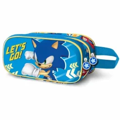 KARACTER MANIA Sonic - Portatodo doble 3D - Let's Go* Material Escolar