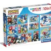 CLEMENTONI Sonic - Puzzles 10 en 1 Supercolor