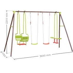 SOULET - Columpio de acero Acier 2B1CL1V* Columpios