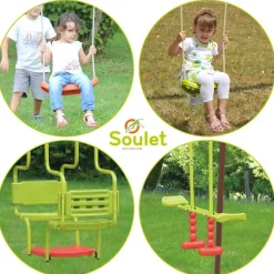 SOULET - Columpio de acero Acier 2B1CL1V* Columpios