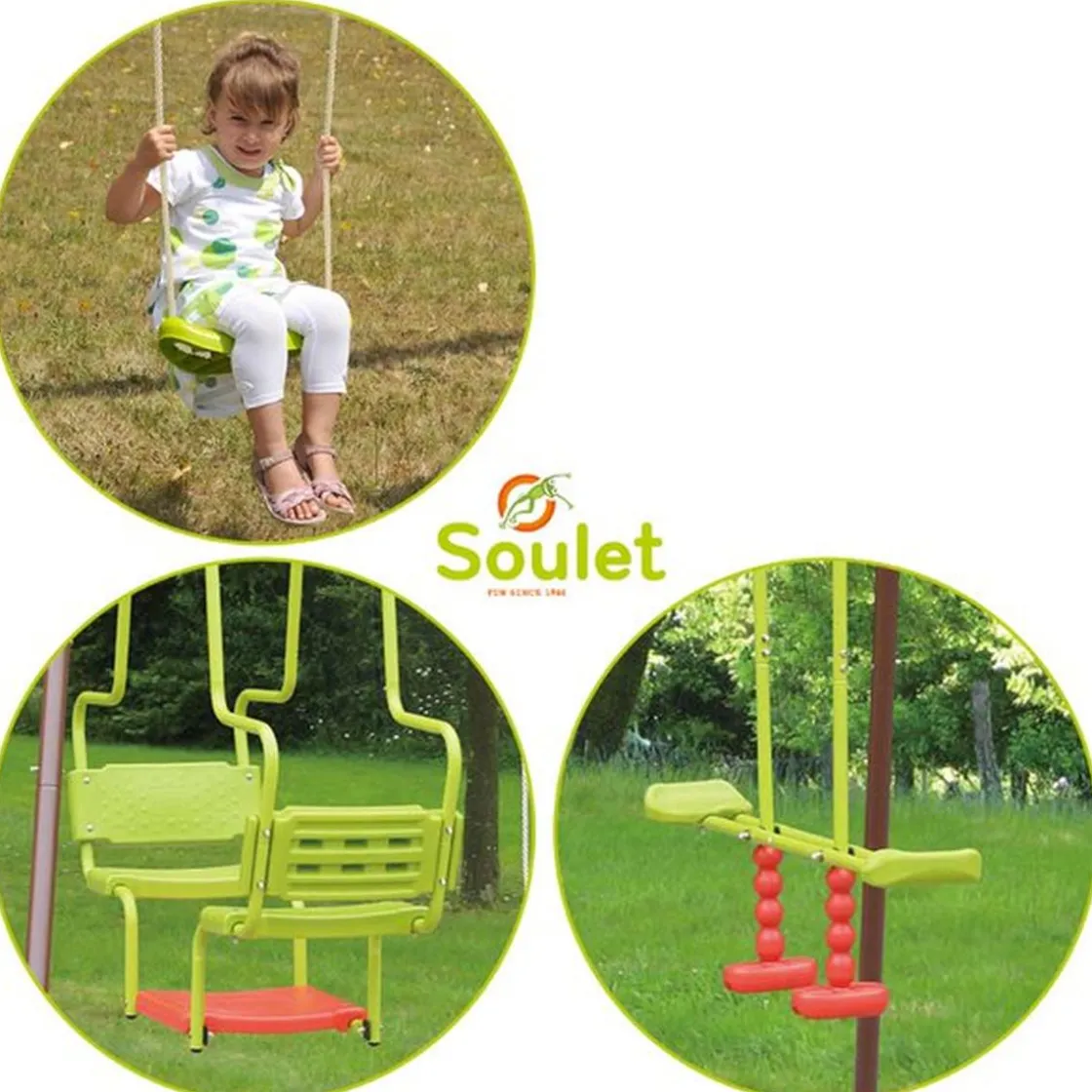 SOULET - Columpio de acero Acier 1B1V1CL* Columpios