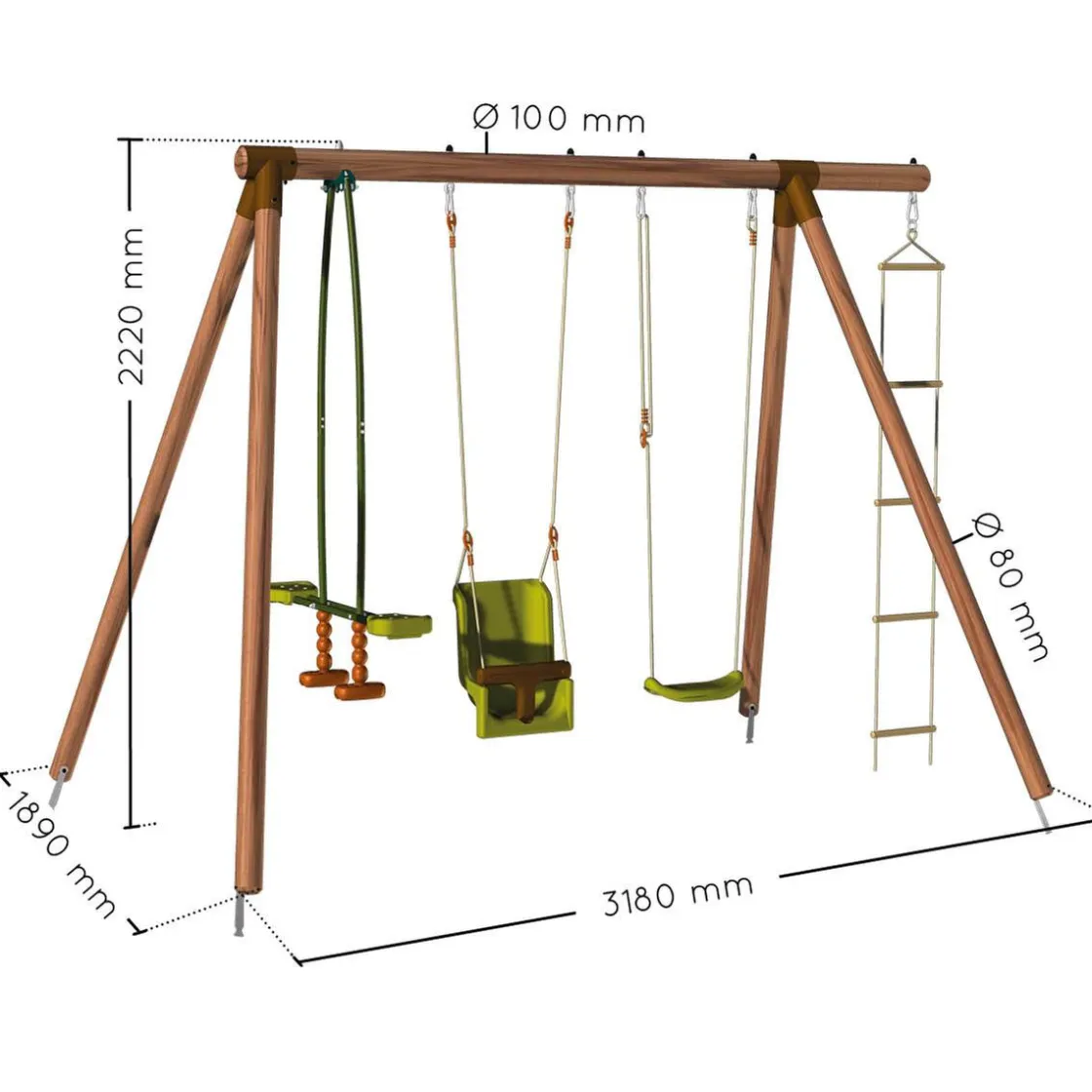 SOULET - Columpio de madera Suzon