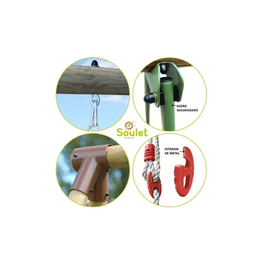 SOULET - Columpio de madera Suzon