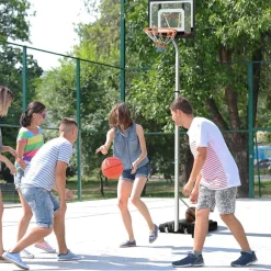 Outsunny Sportnow - Canasta de baloncesto altura ajustable de 260-305 cm Blanco