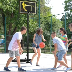 Outsunny Sportnow - Canasta de baloncesto altura ajustable de 260-305 cm Negro* Deportes