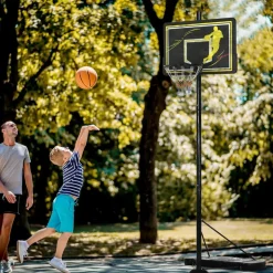 Outsunny Sportnow - Canasta de baloncesto altura ajustable de 260-305 cm Negro* Deportes