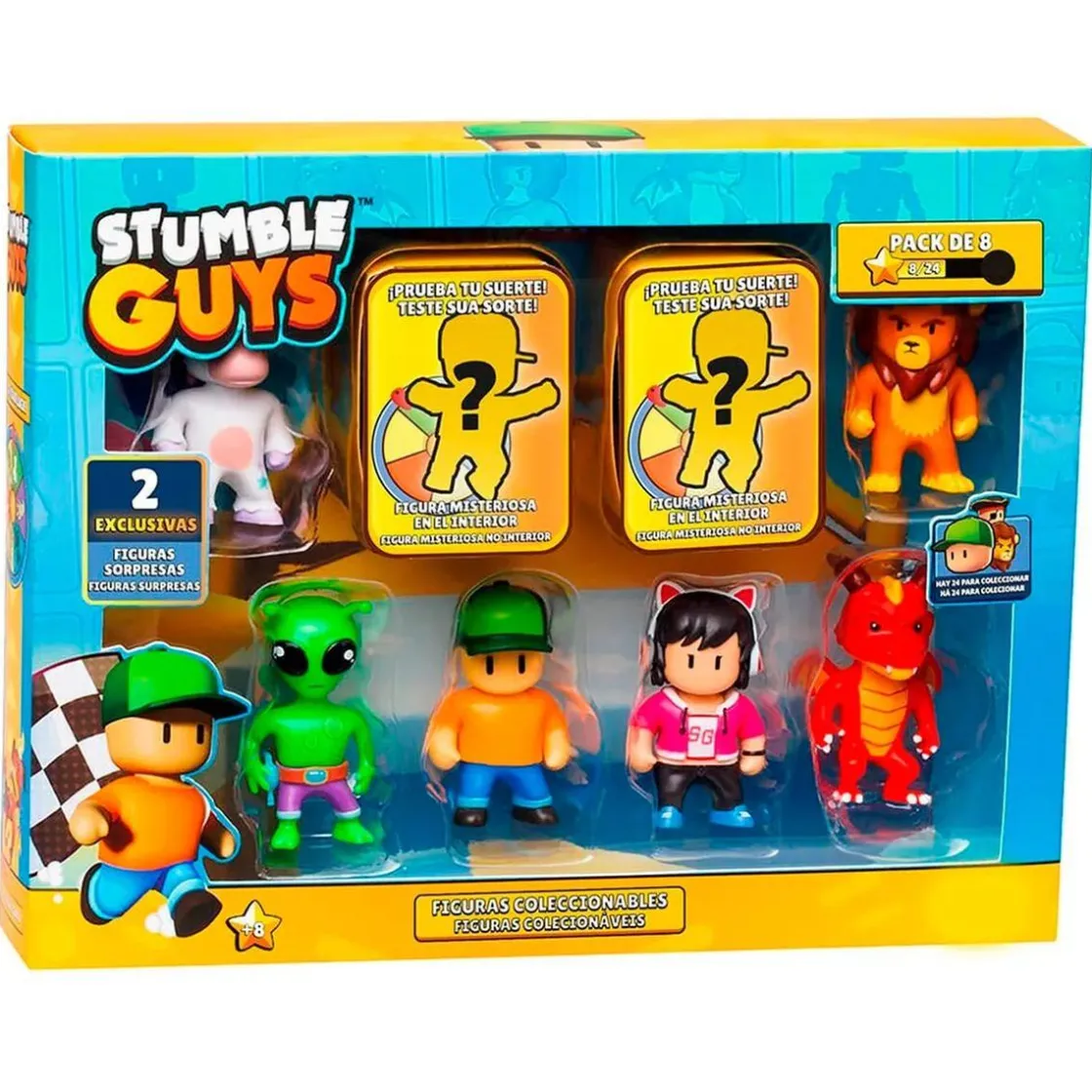 BIZAK Stumble Guys - Pack 8 figuras (varios modelos)* Figuras De Acción