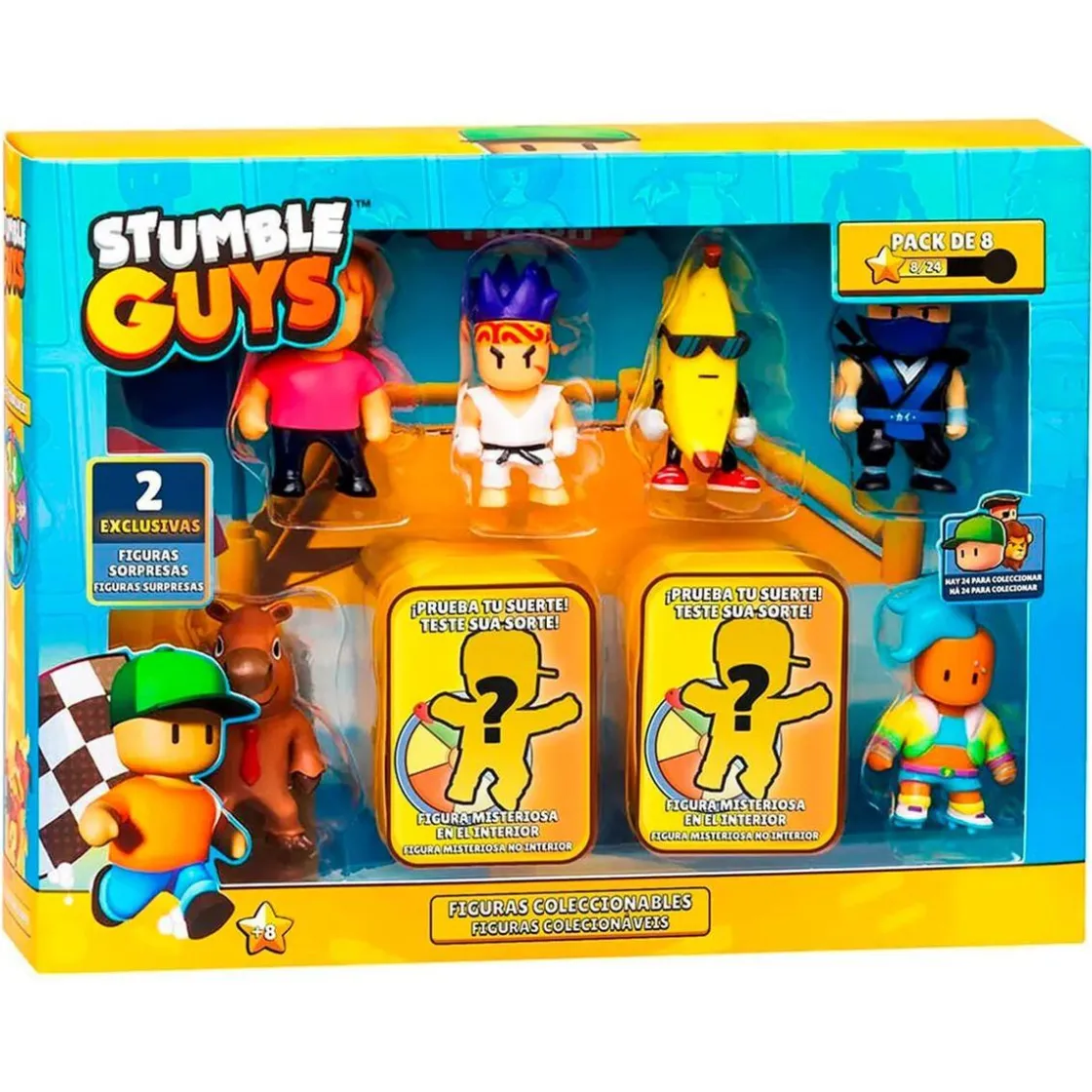 BIZAK Stumble Guys - Pack 8 figuras (varios modelos)* Figuras De Acción