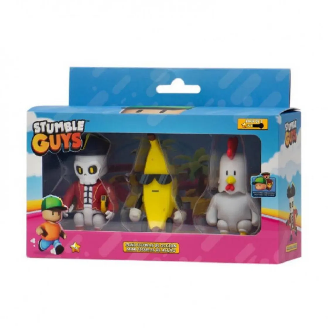BIZAK Stumble Guys - Pack 3 figuras articuladas (varios modelos)* Figuras De Acción