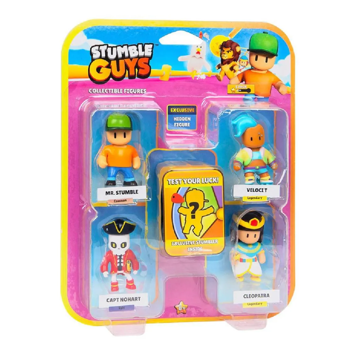 BIZAK Stumble Guys - Pack 4 figuras + figura misteriosa (varios modelos)