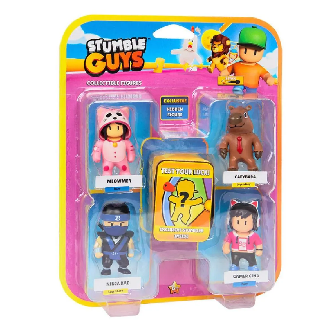 BIZAK Stumble Guys - Pack 4 figuras + figura misteriosa (varios modelos)