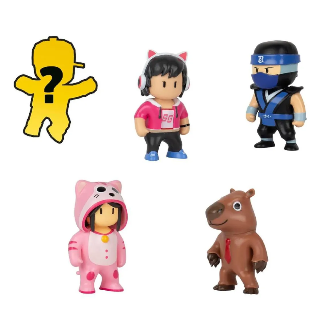 BIZAK Stumble Guys - Pack 4 figuras + figura misteriosa (varios modelos)