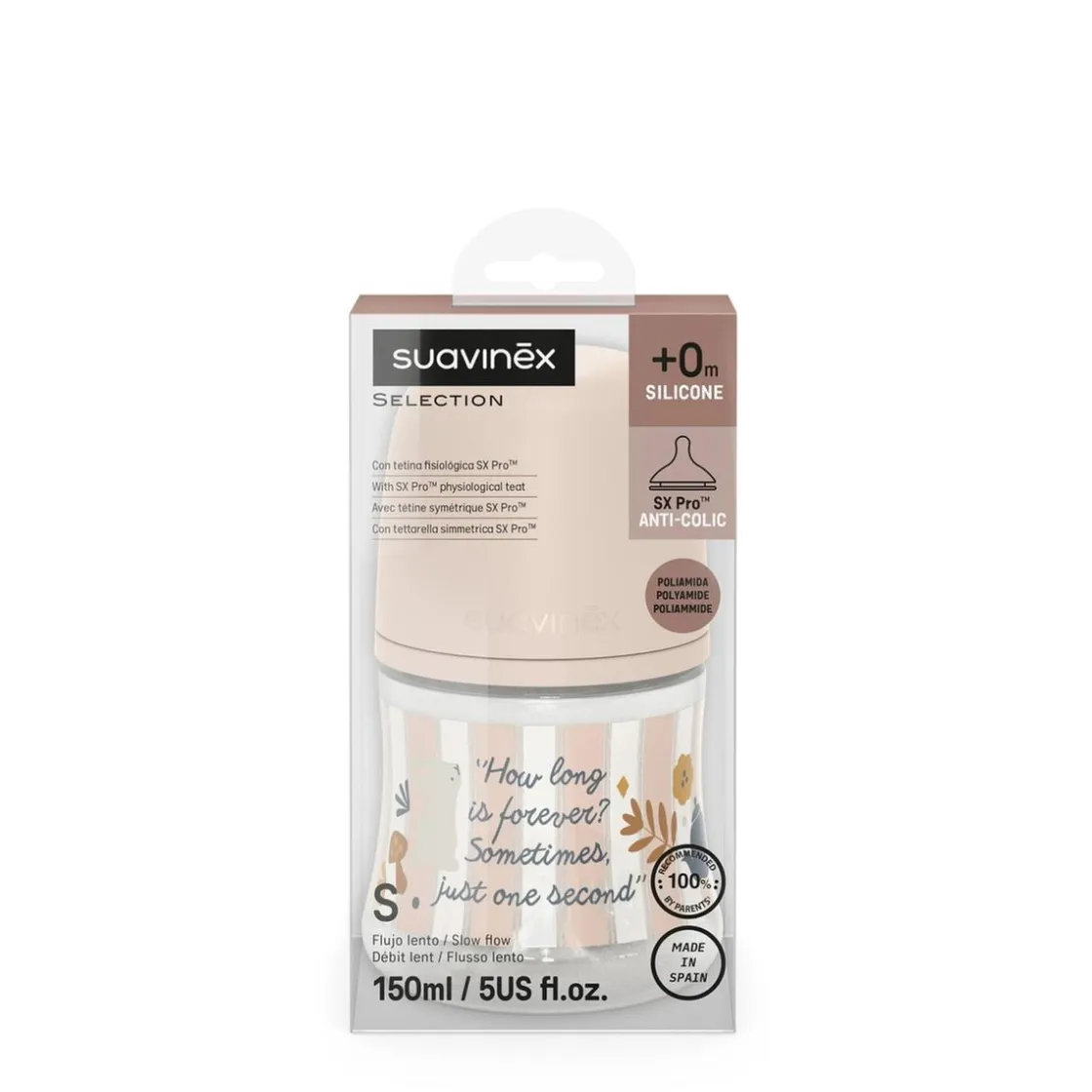 SUAVINEX - Biberon Wonderland 150 ml Rosa* Biberones Y Chupetes·Biberones