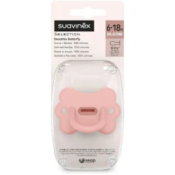 SUAVINEX - Chupete Butterfly SX Pro silicona Rosa - 6-18 meses* Biberones Y Chupetes·Chupetes
