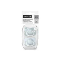 SUAVINEX - Chupete dreams silicona 0/6 sx pro 2 piezas azul claro