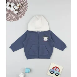 Prenatal Sudadera azul con capucha y estampado para niño* Niño·Bebé Niño 3-36 Meses|Bebé Niño 3-36 Meses·Jerséis Y Cardigans