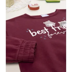 Prenatal Sudadera de niña burdeos Best Friends