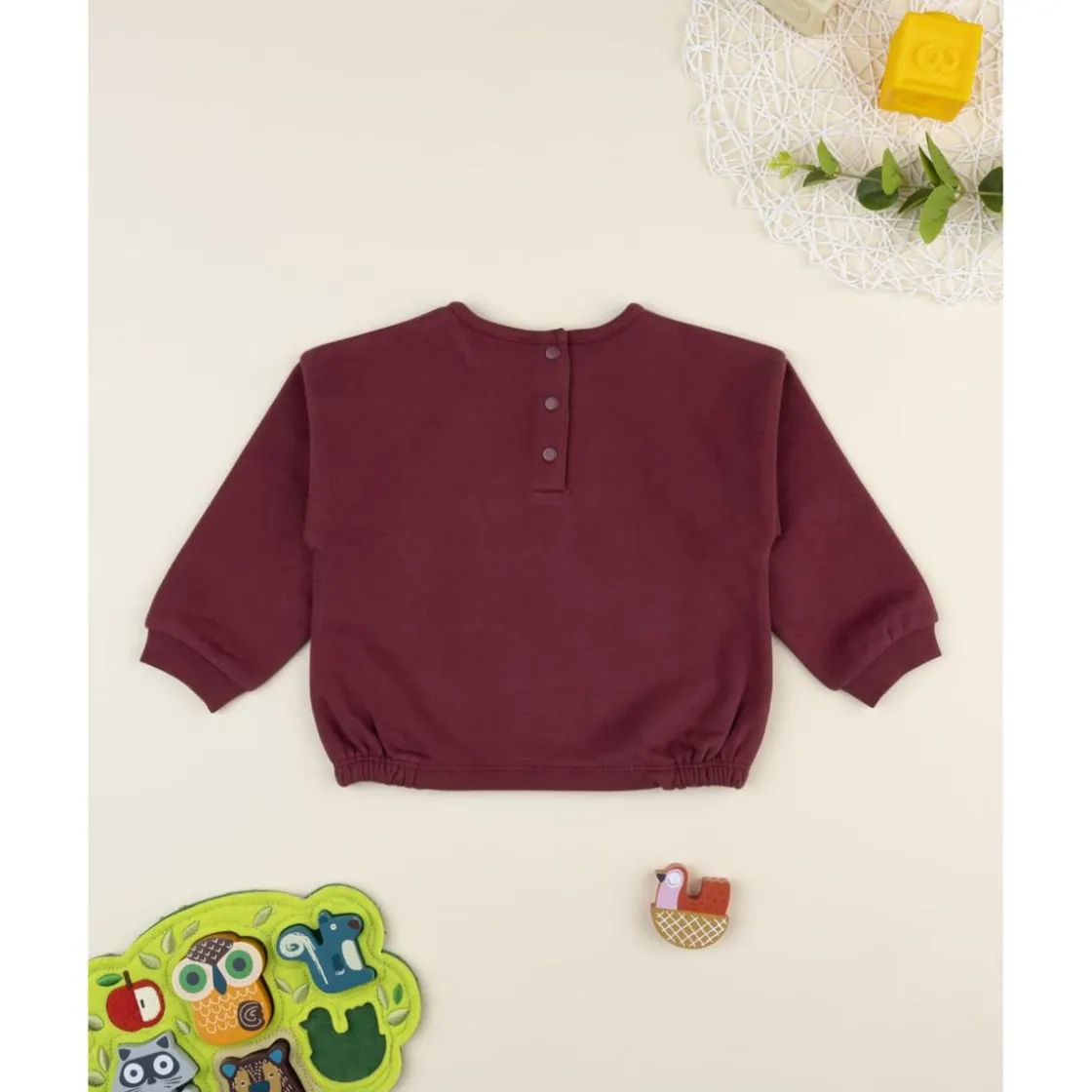 Prenatal Sudadera de niña burdeos Best Friends