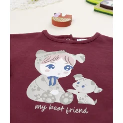 Prenatal Sudadera de niña burdeos Best Friends