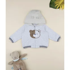 Prenatal Sudadera gris con capucha y estampado de oso para niño* Niño·Bebé Niño 3-36 Meses|Bebé Niño 3-36 Meses·Jerséis Y Cardigans