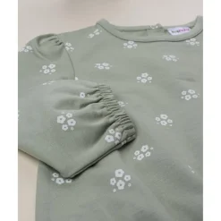 Prenatal Sudadera niña verde con flores blancas* Bebé Niña 3-36 Meses·Abrigos Y Plumíferos|Niña·Bebé Niña 3-36 Meses