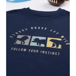 Prenatal Sudadera niño azul dinosaurios