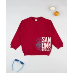 Prenatal Sudadera niño burdeos “San Francisco”