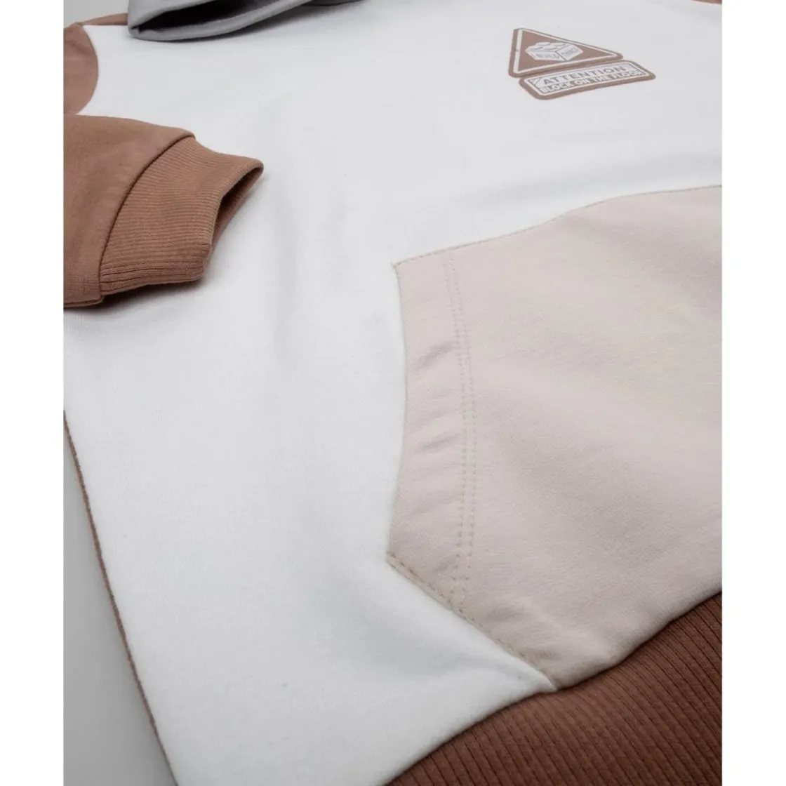 Prenatal Sudadera niño color block marrón