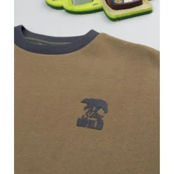 Prenatal Sudadera niño color block marrón y verde
