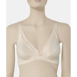 Prenatal Sujetador de lactancia algodón lycra color crema copa c