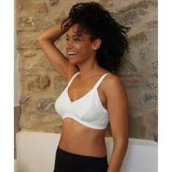 Prenatal Sujetador de lactancia blanco de lunares - copa C