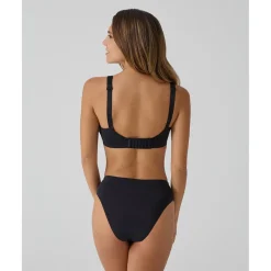 Prenatal Sujetador de lactancia negro con vivos blancos