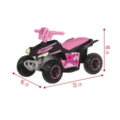 SUN&SPORT Sun & Sport - Quad eléctrico rosa 6V