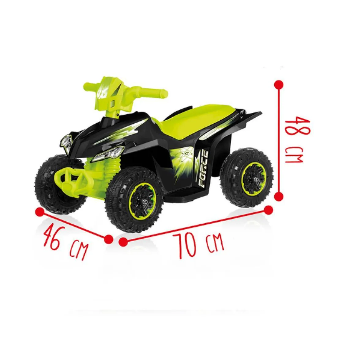 SUN&SPORT Sun & Sport - Quad eléctrico verde 6V* Vehículos De Batería O A Pedales
