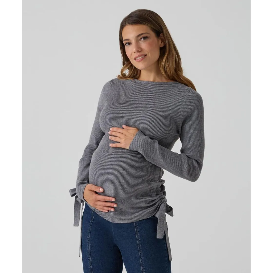 Prenatal Suéter premamá gris con lazos* Premamá·Moda|Moda·Prendas De Punto
