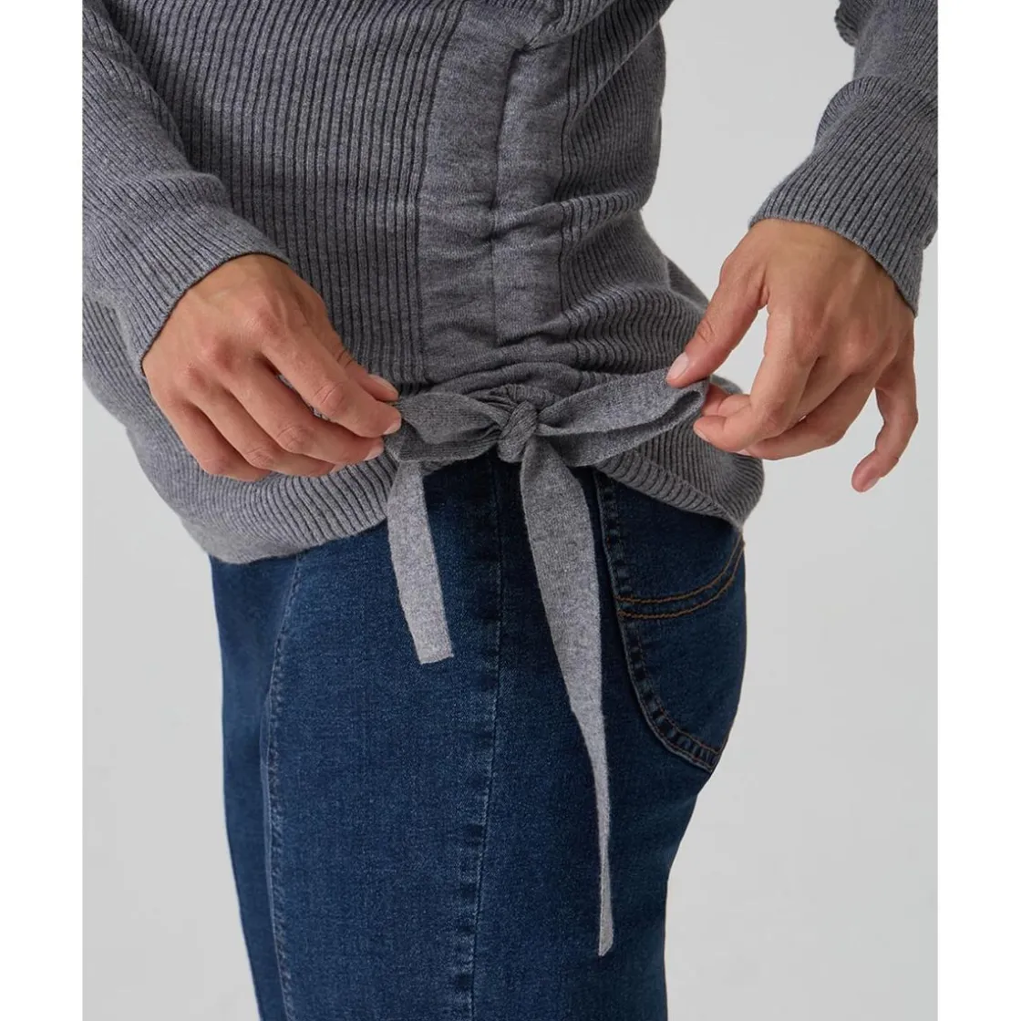 Prenatal Suéter premamá gris con lazos* Premamá·Moda|Moda·Prendas De Punto