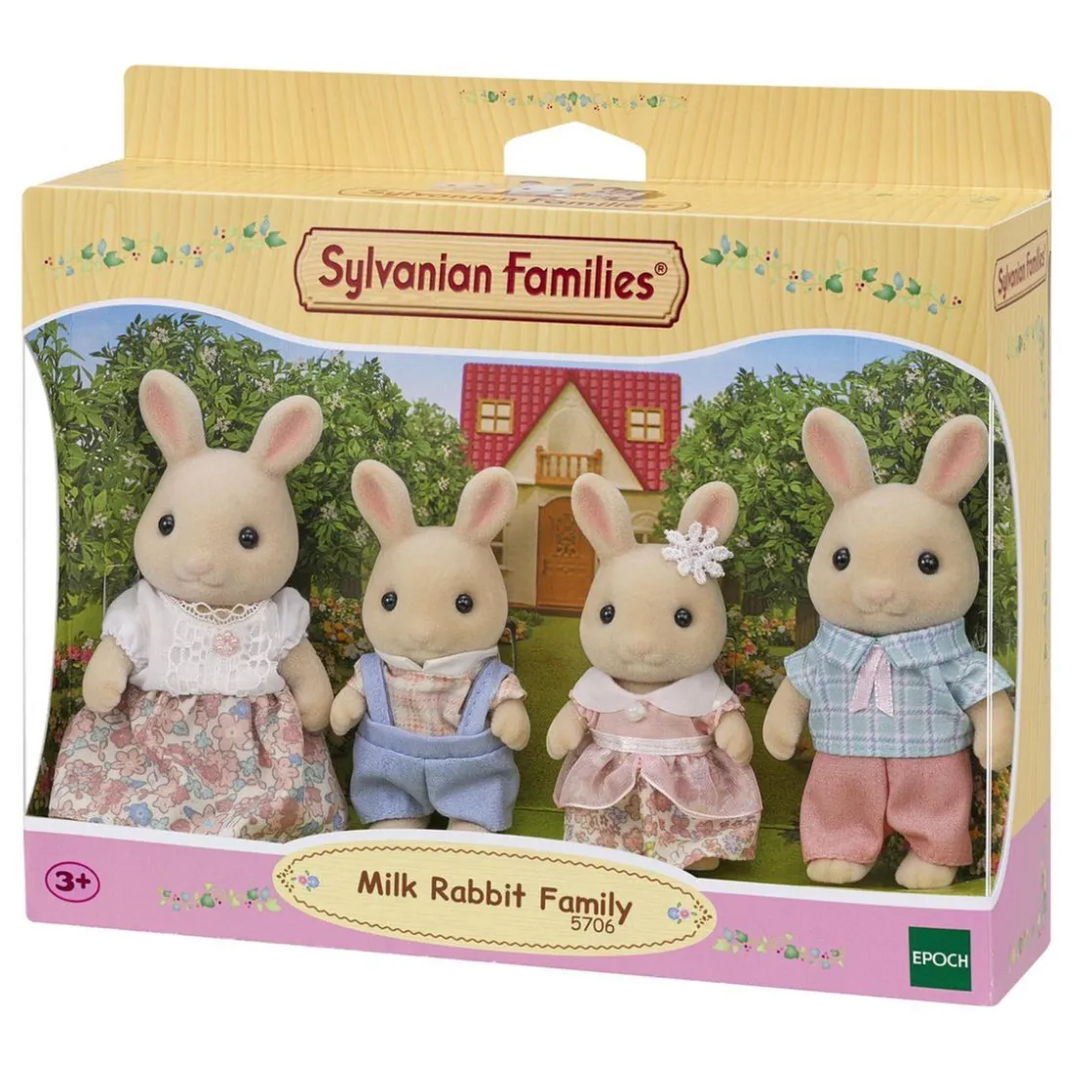 EPOCH PARA IMAGINAR S.L. Sylvanian Families - Familia conejo de leche - figura de juguete ㅤ* Coleccionables Y Mini Mundos