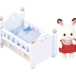 EPOCH PARA IMAGINAR S.L. Sylvanian Families - Set Bebé Conejo Chocolate (Cama)* Coleccionables Y Mini Mundos