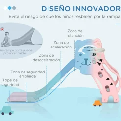 AIYAPLAY Tobogán 3 en 1 Tigre Rosa y Gris