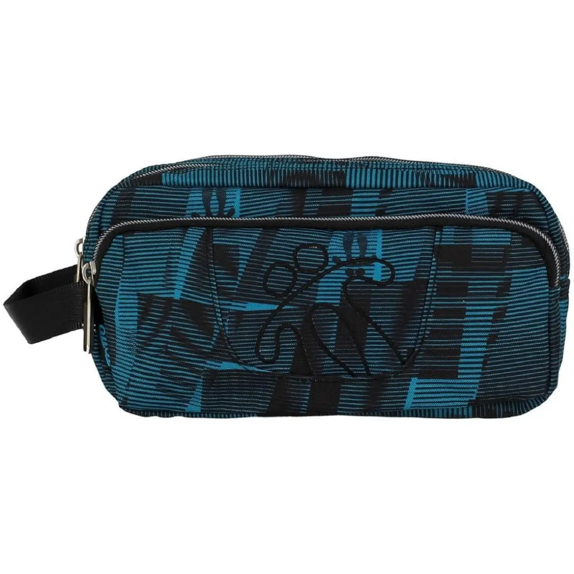 TOTTO - Estuche escolar 3 compartimentos - Azul y negro* Material Escolar