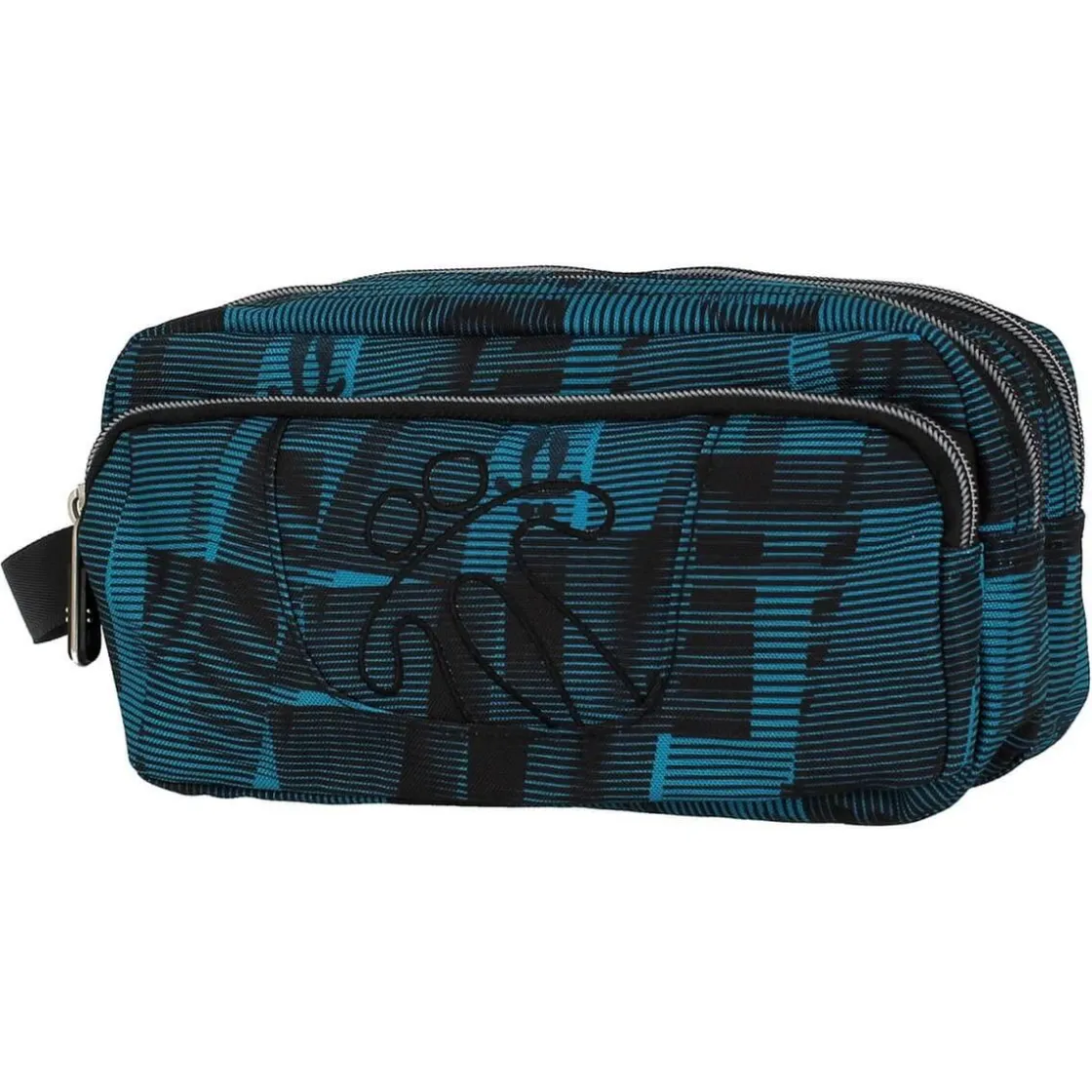 TOTTO - Estuche escolar 3 compartimentos - Azul y negro* Material Escolar