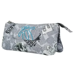 TOTTO - Estuche escolar 3 compartimentos Tablero Newspaper* Material Escolar