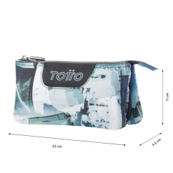 TOTTO - Estuche escolar postales y casetes Tablero* Material Escolar