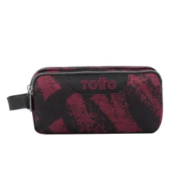TOTTO - Estuche escolar tres compartimentos tiza roja Agapec* Material Escolar