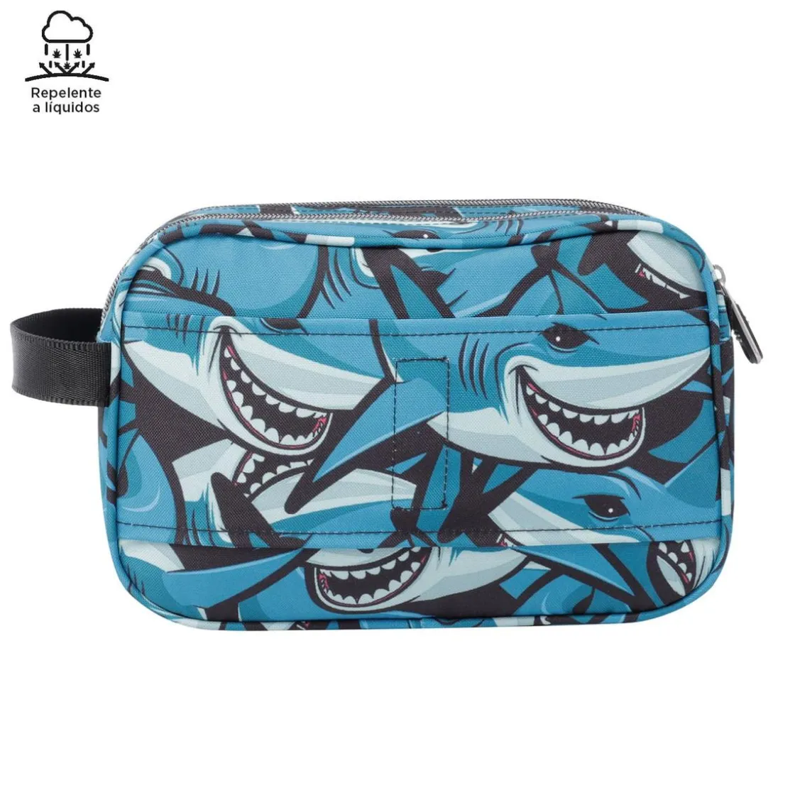 TOTTO - Estuche escolar tres compartimentos tiburones Plastilina* Material Escolar