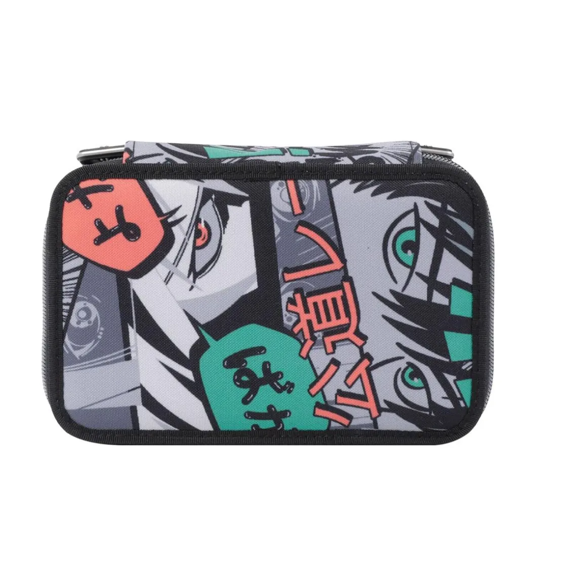 TOTTO - Estuche escolar tres compartimentos manga Pluma