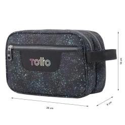 TOTTO - Estuche escolar tres compartimentos salpicado color Plastilina* Material Escolar